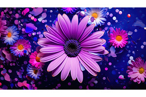 arrangement purple daisy ai, a Nature Photo by pikepicture