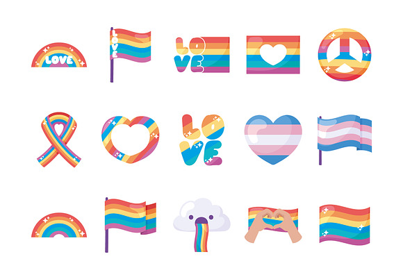 Pride Day Illustration Set preview 2