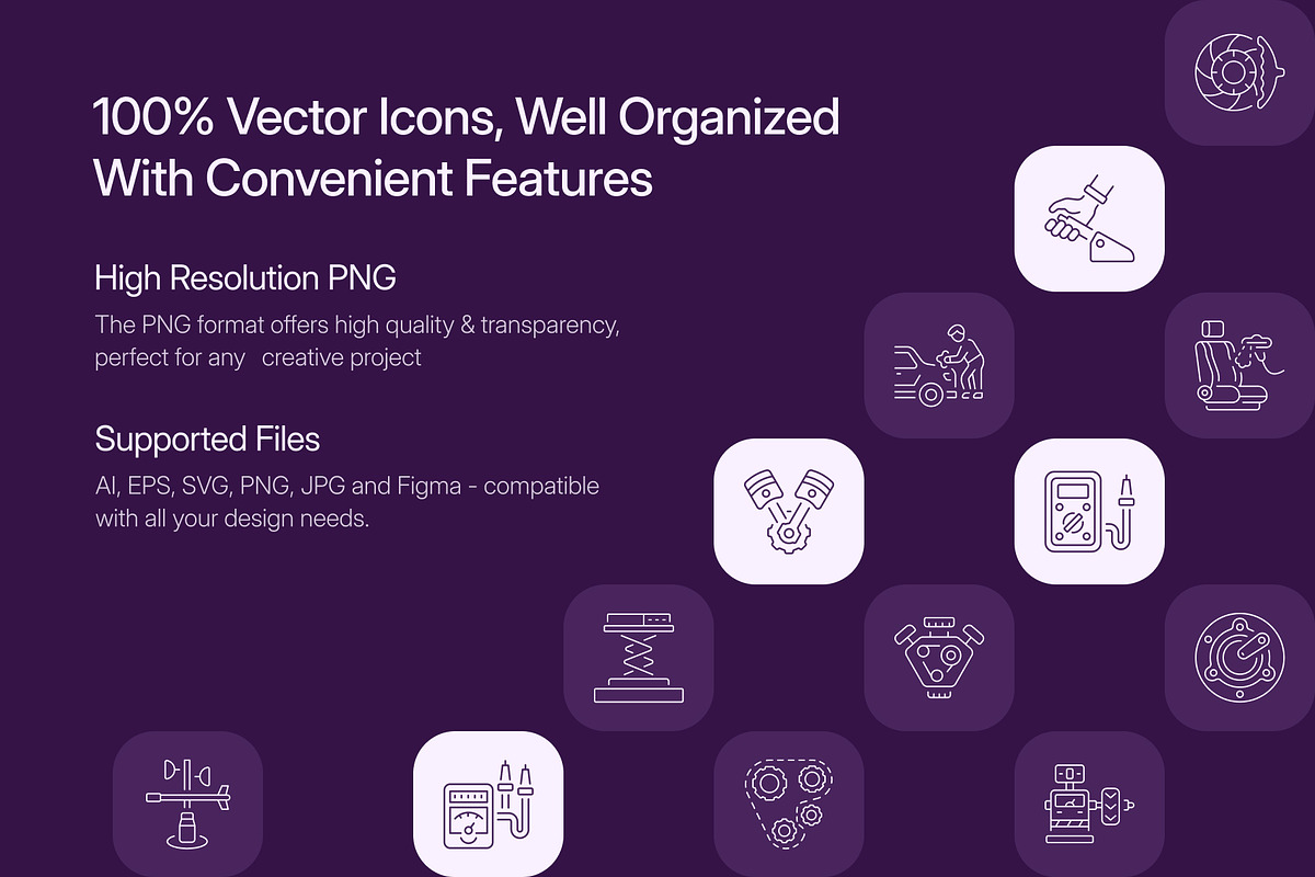 Automotive Industry Icon Set, an Outline Icon by Prosymbols (Photo 2 of 7)
