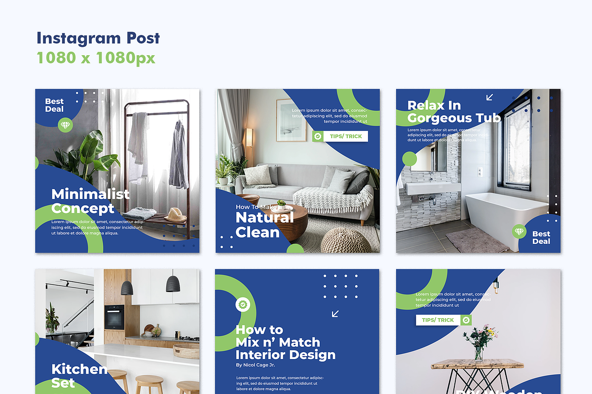Instagram Templates - Interior, a Social Media Template by GRVS Studio