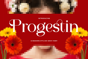 Progestin - Modern Stylish, a Serif Font by RockboyStd (Thumbnail 1 of 12)
