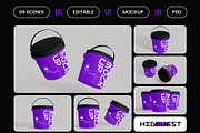 Plastic Bucket Mockup, a Packaging Mockup by hiddemaru (Thumbnail 1 of 4)