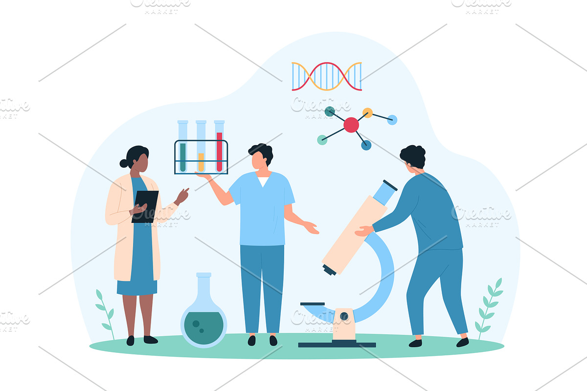 Molecular structure & formula plan, an Illustration by Flashvector