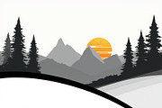 12 Pine Forest & Mountain Scenes, an Illustration by BIPLOB EXPERT (Thumbnail 4 of 12)