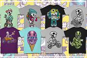 50 Cartoon Tshirt Designs Bundle 8_1, an Illustration by roach_graphic (Thumbnail 5 of 12)