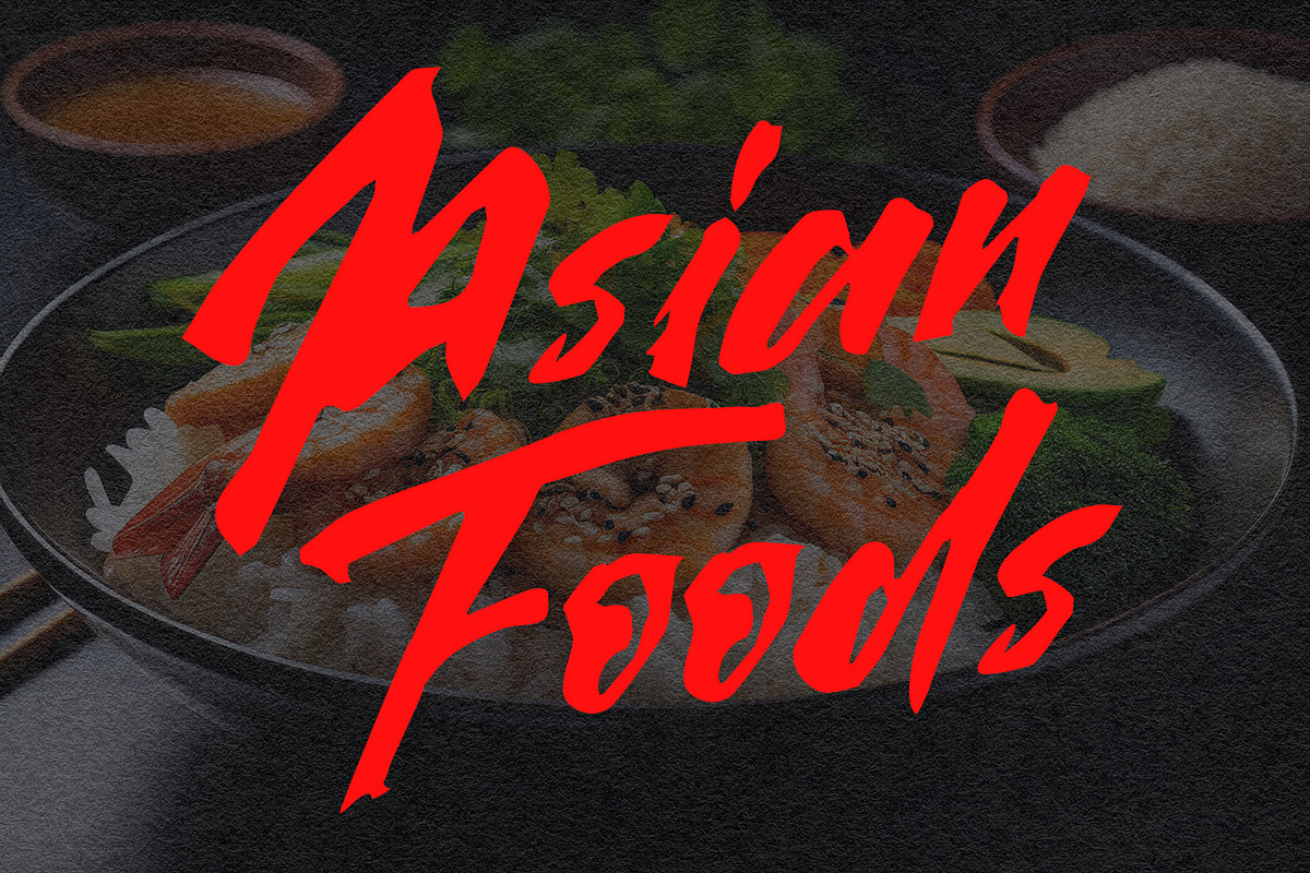 Thijawg Food Style Script Handmade, a Script Font by Maulana Creative (Photo 4 of 6)