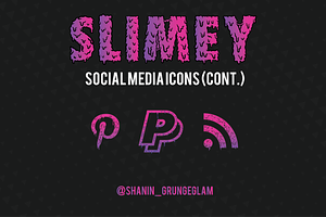 Slimey Social Media Icons