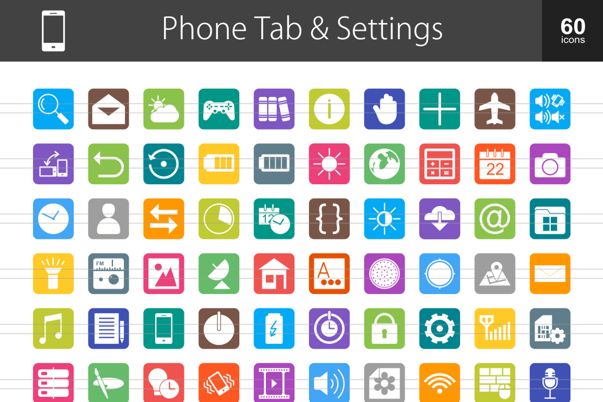 1000+ Flat Round Corner Icons (V1) preview 2