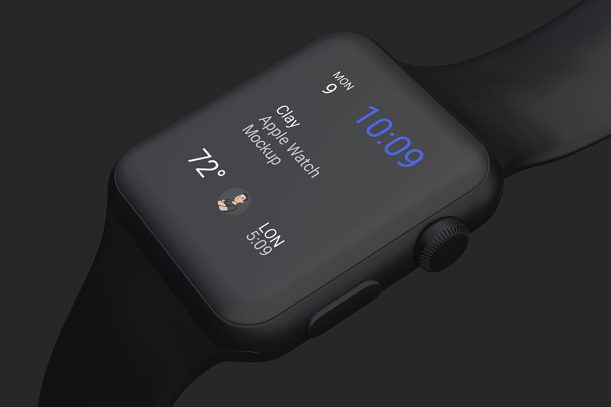 Clay Apple Watch Mockups Pack 01, a Wearable Device Mockup by Mockups by Carlos Viloria (Photo 21 of 25)