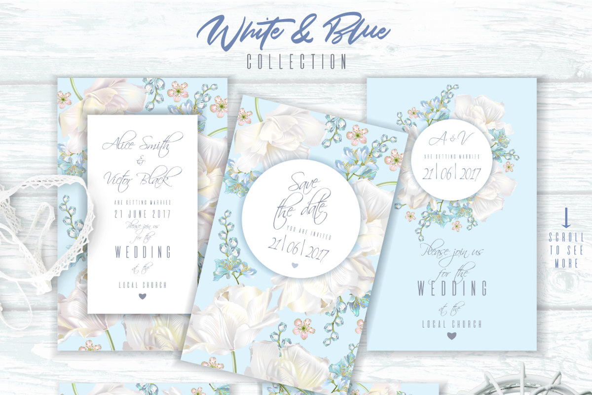 Wedding invitations BUNDLE, an Invitation Template by Purple-Bird (Photo 13 of 28)