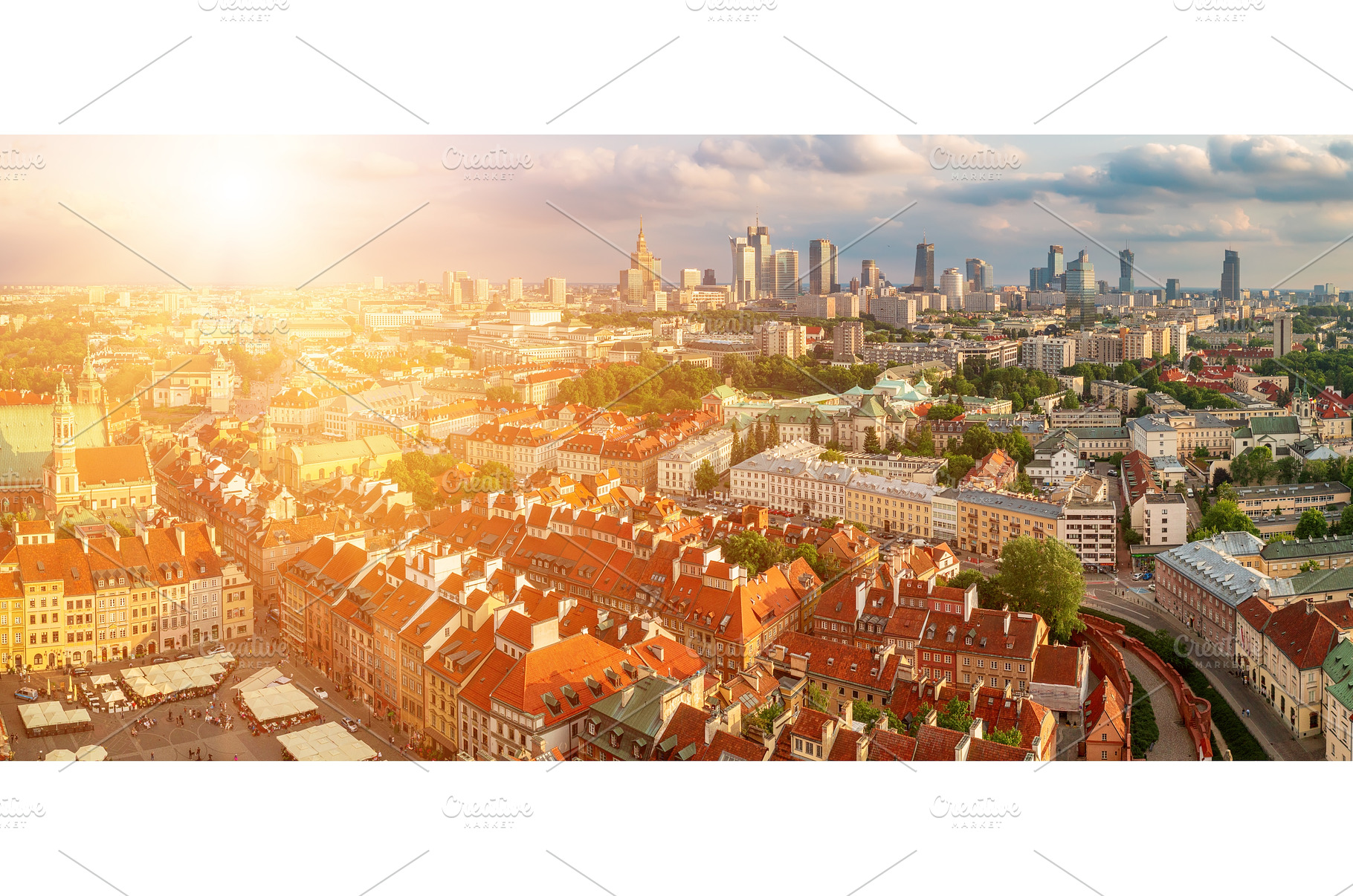 Old city in Warsaw panorama, view, an Architecture Photo by Nature and travel