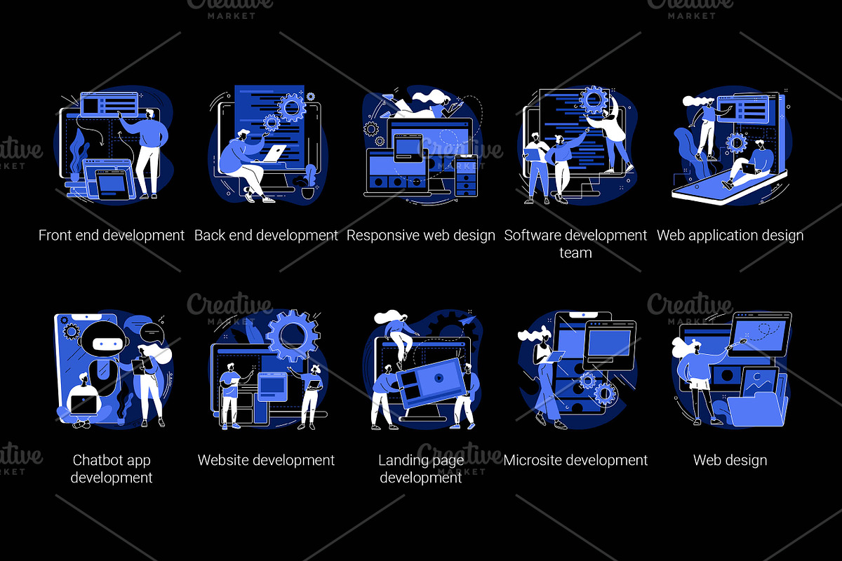 50 Development UI illustrations, a Templates & Theme by Visual Generation (Photo 12 of 12)