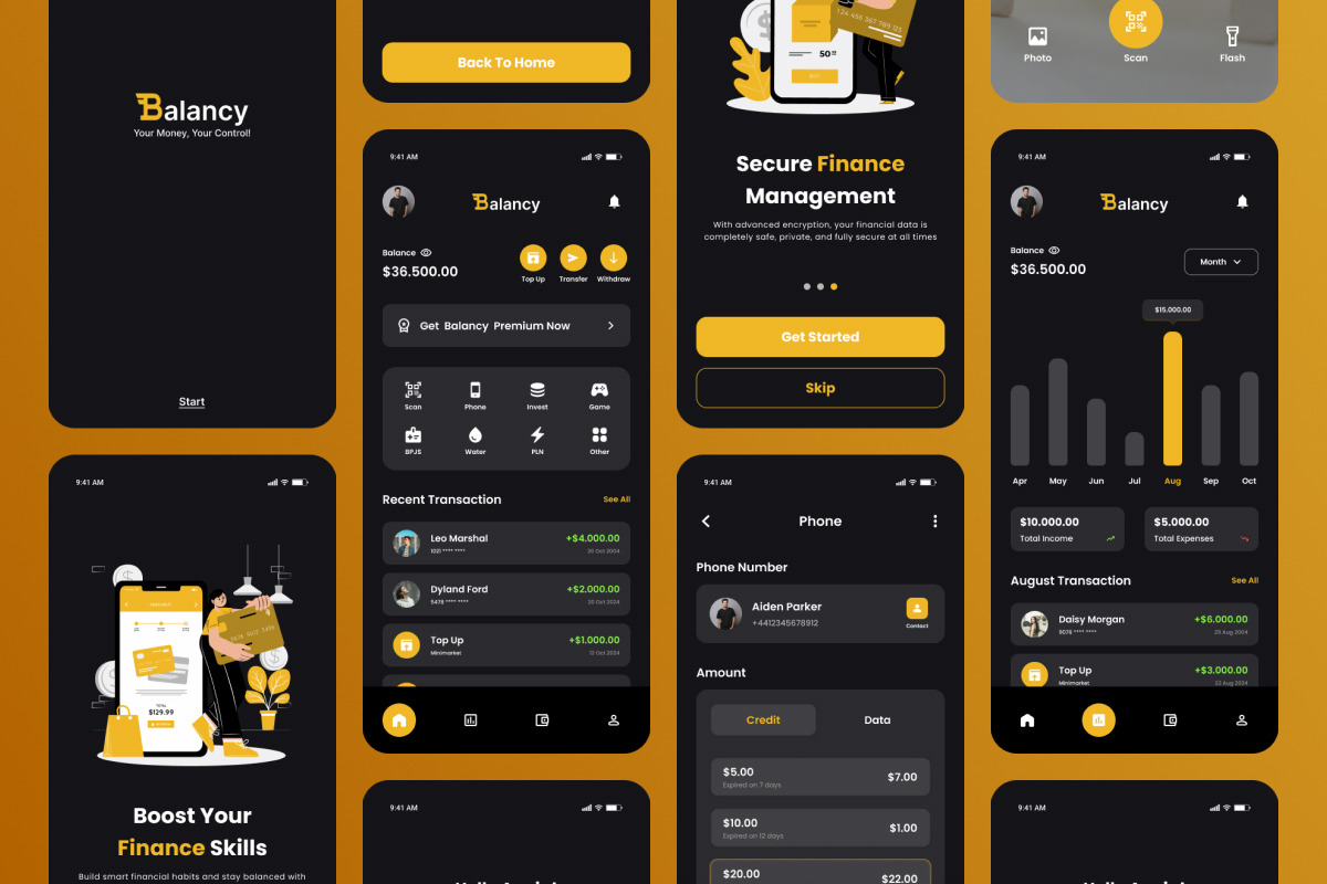 Balancy - Finance Mobile App, an App Template by productype1 (Photo 4 of 5)