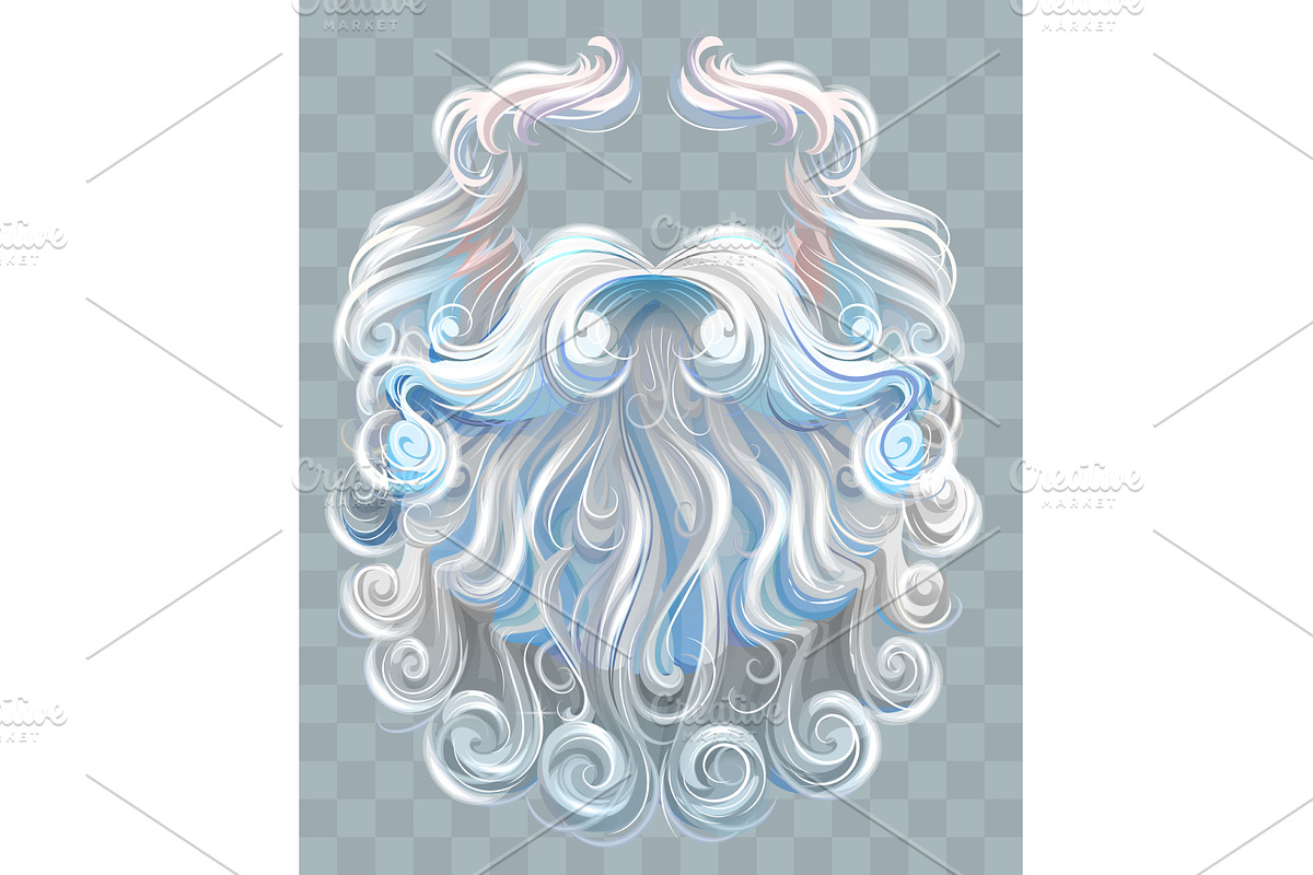 Beard and mustache santa claus on, an Object Graphic by orensila