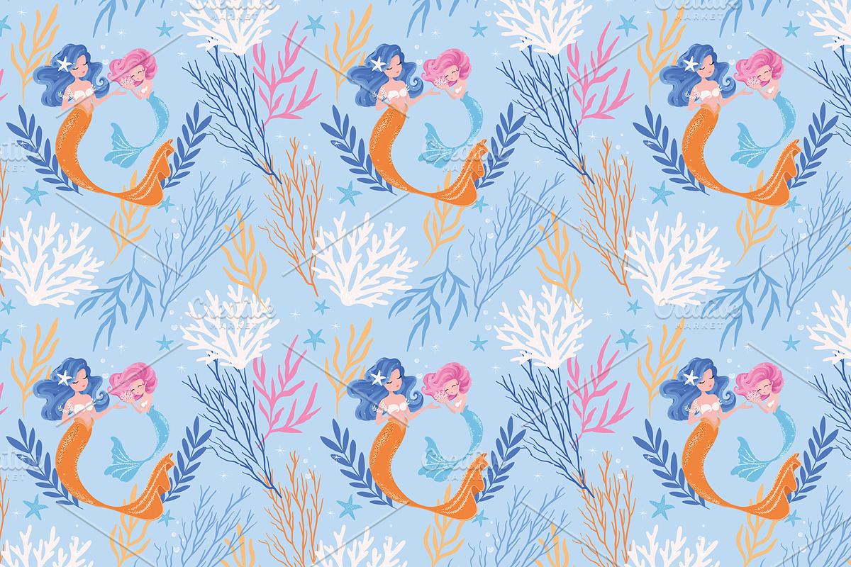 Mermaid t shirt graphic.Mother's day, a Person Illustration by StudioLondon (Photo 2 of 3)