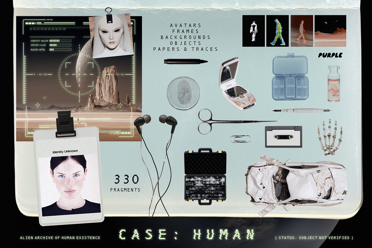 Case: HUMAN. Collage Pack, an Object Graphic by Purple (Photo 1 of 18)