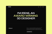 Irene Portfolio Template · Framer, a Landing Page Template by Bryn Taylor (Thumbnail 1 of 5)