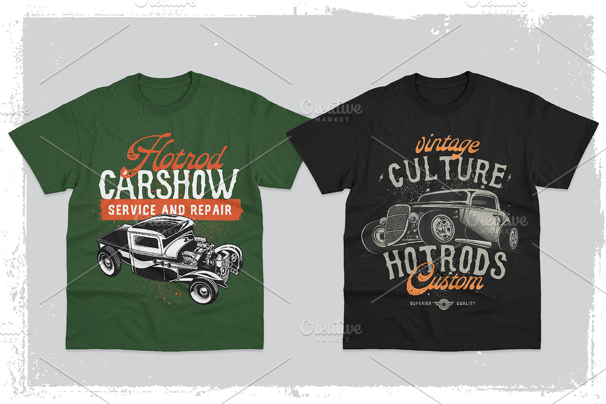 Vintage style hotrods collection, a Transportation Illustration by The BolzStudio (Photo 4 of 8)