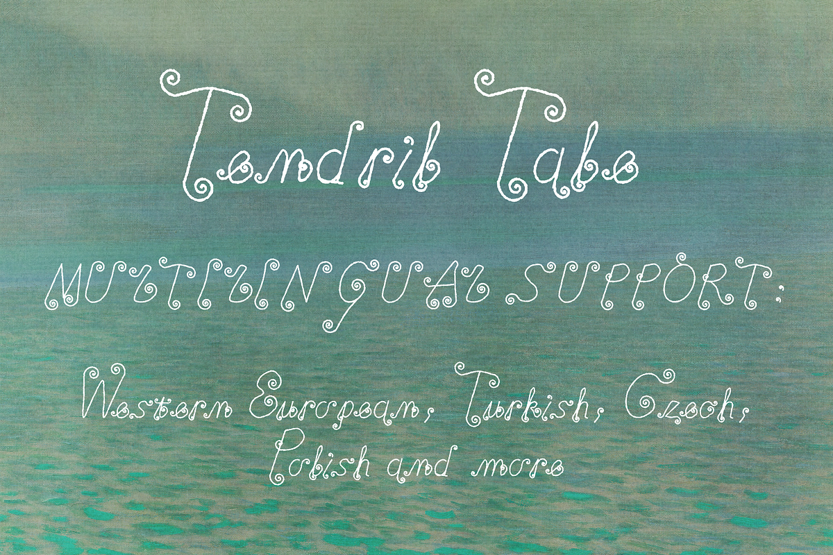 Tendril Tale - Monoline Display Font, a Handwritten Font by Lilithcollageart (Photo 3 of 10)