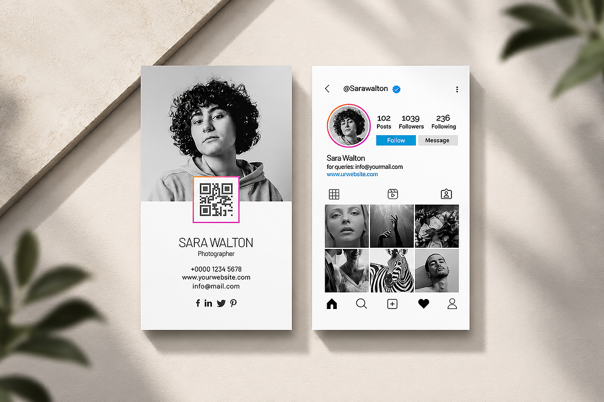 Instagram Style Business Card, a Business Card Template by Saman Osama (Photo 2 of 8)