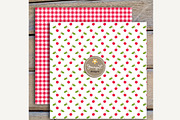 Cherry Digital Paper, a Pattern Graphic by JennyL Designs (Thumbnail 3 of 4)