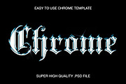 Chrome Metal Text Effect, a Mockup by TuomoDesign (Thumbnail 1 of 4)