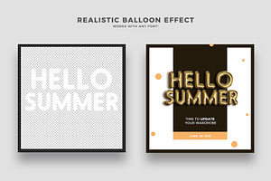 Foil Balloon Social Media Templates