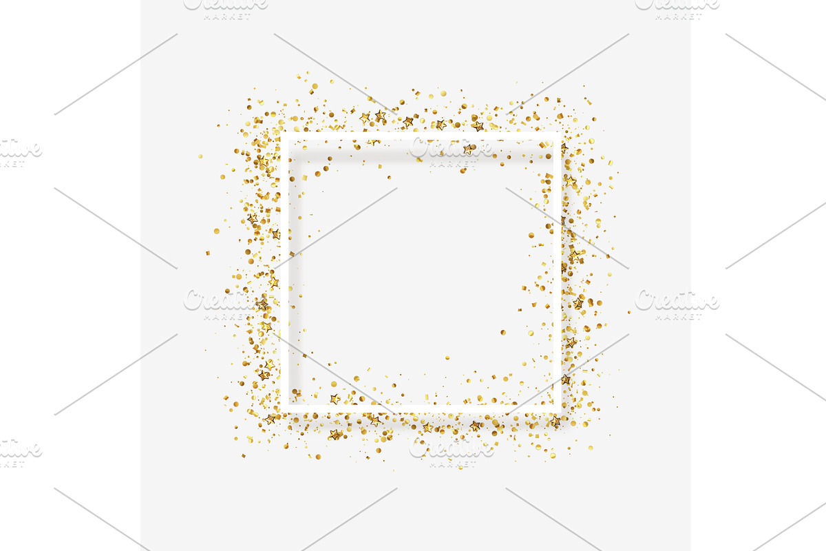 Decorative frame with glitter tinsel, a Decorative Illustration by Modern vector