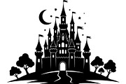 Fantasy Castle Silhouette, an Object Graphic by Creativeshirt (Thumbnail 4 of 20)