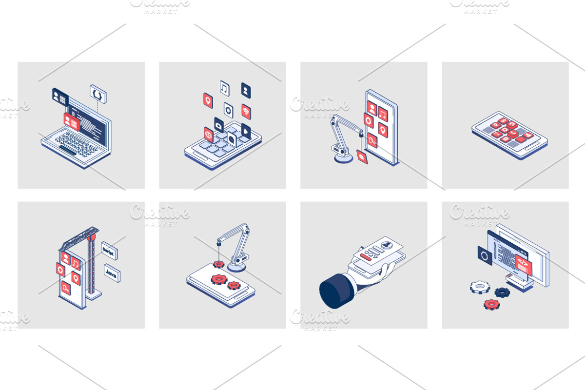 240 Isometric Icons, an Icon by alexdndz (Photo 2 of 31)
