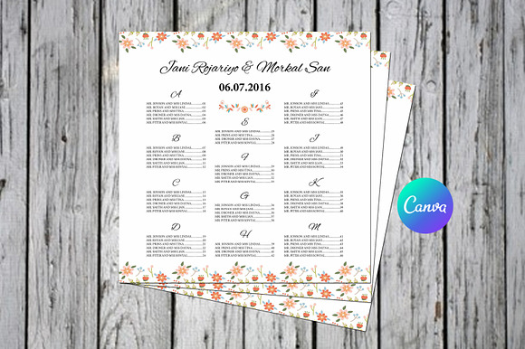 Wedding Seating Chart Poster preview 4