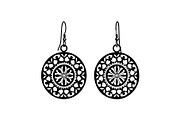 Teardrop Filigree Earrings SVG, an Object Graphic by jahid234 (Thumbnail 9 of 13)