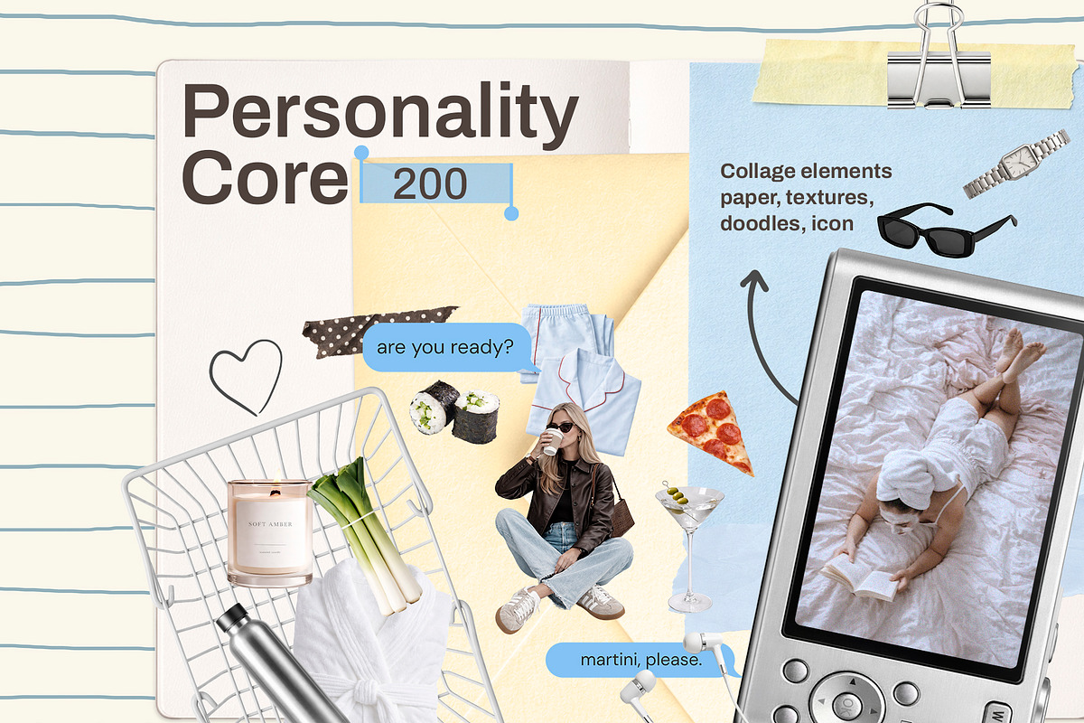Personality Core Collage Pack, an Object Graphic by Lidberia