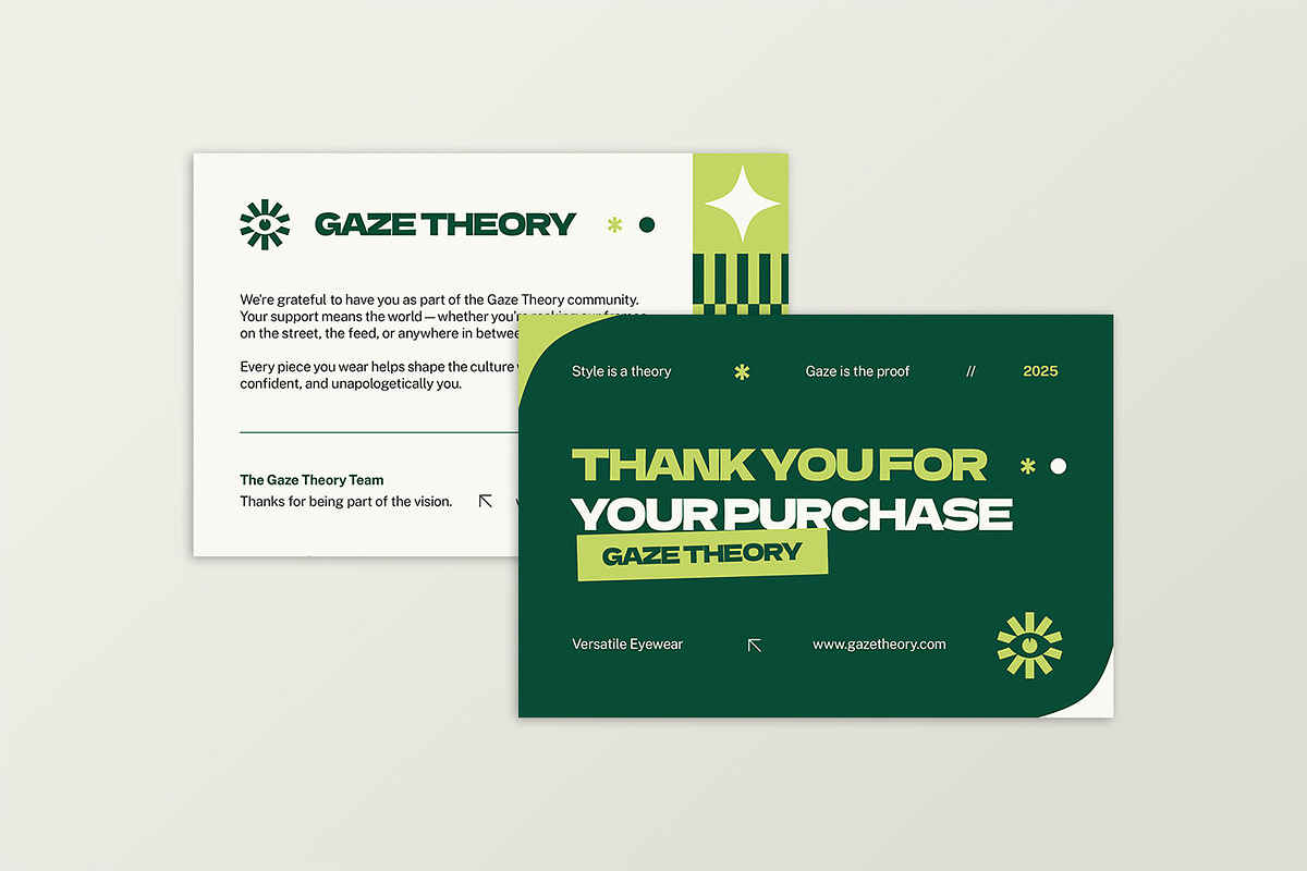 Gaze Theory - Thank You Card, a Print Template by StreaksideStd (Photo 2 of 3)
