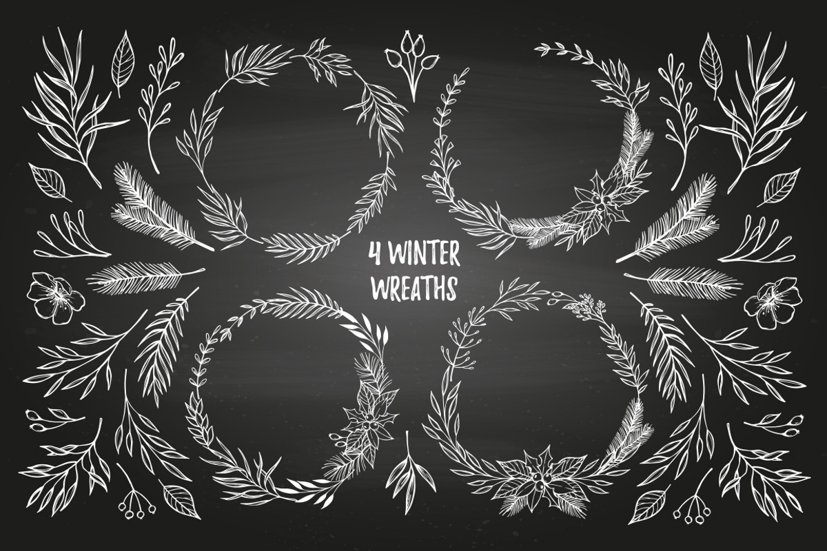 Merry Christmas. Winter elements, a Decorative Illustration by Kate Macate (Photo 3 of 5)