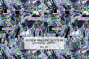 Glitch organic texture Seamless Patt