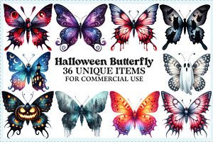 Halloween Butterfly Sublimation PNG, an Illustration by Craft Nest