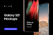 Galaxy S21 - 20 Mockups Scenes, an Android Mockup by Asylab (Thumbnail 1 of 40)