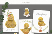 Watercolor Happy Easter set, an Object Graphic by OrangePeafowlArt (Thumbnail 4 of 17)