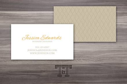 Elegant Pumpkin Business Card