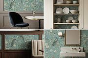Sage Green Chinoiserie Wallpaper, a Wallpaper Graphic by by creative paper (Thumbnail 14 of 20)