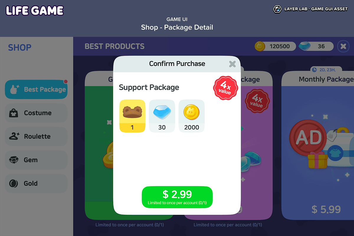 GUI - Life Game, an UI Kit Template by LAYERLAB (Photo 43 of 55)