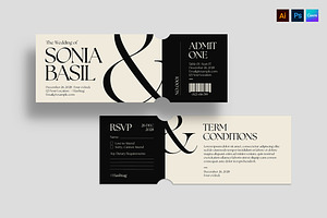 Wedding Ticket Template, an Invitation Template by BrandPacks
