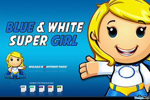 Blue And White Super Girl