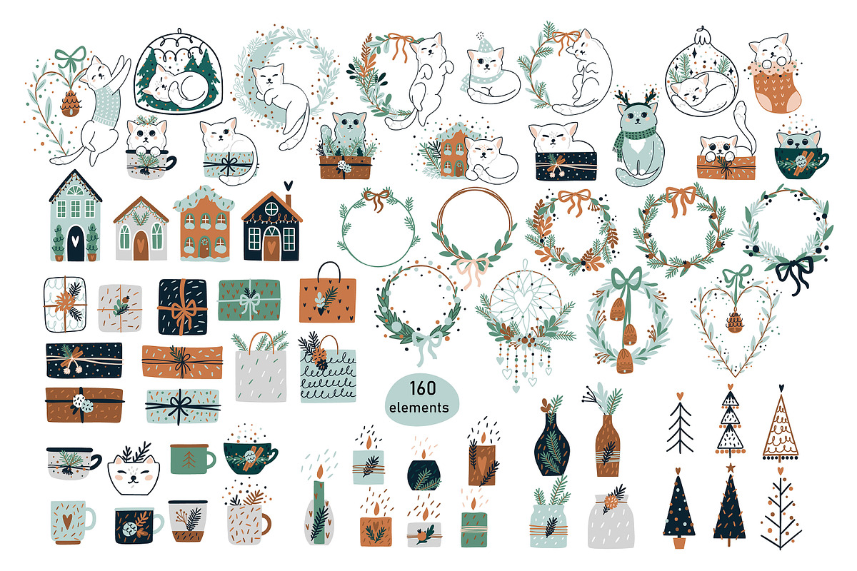 Christmas kittens, an Animal Illustration by OxanaTally (Photo 4 of 12)