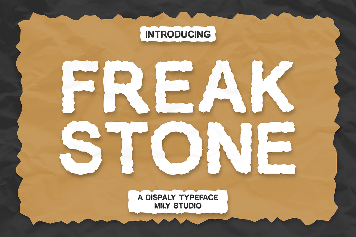 Freak Stone - Display Typeface, a Font by Mily Studio (Photo 1 of 15)