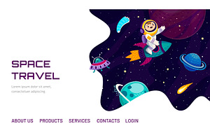 Space Landing Page Kid Spaceman