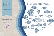 Ocean Life -50 stamp brushes, a Brush Add-On by MissPerfectKaos (Thumbnail 4 of 5)