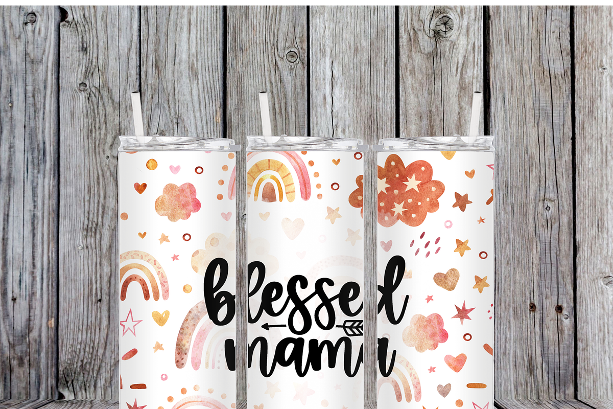 Blessed Mama 20oz Tumbler Png Bundle, an Object Illustration by MIRoots Design Studio (Photo 4 of 7)