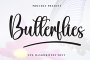 Butterflies | Script Font, a Handwritten Font by Scratchones (Thumbnail 1 of 9)